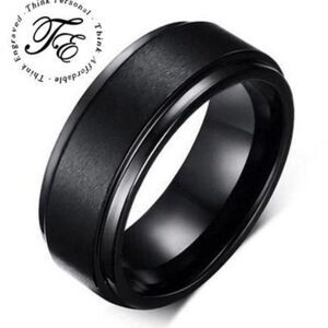 Men's Matte Black Wedding Ring